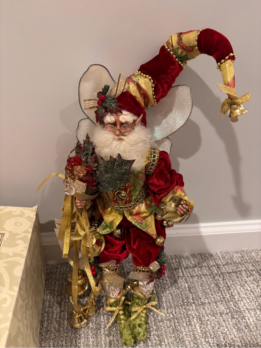 Mark Roberts "Jinglebells Fairy" collectible figurine in size medium in box
